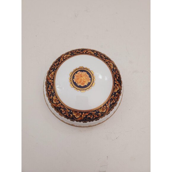 Vintage Limoges 24kt Gold Gilt Bacchus Trinket Box Dish, Fine French Porcelain - Picture 3 of 10